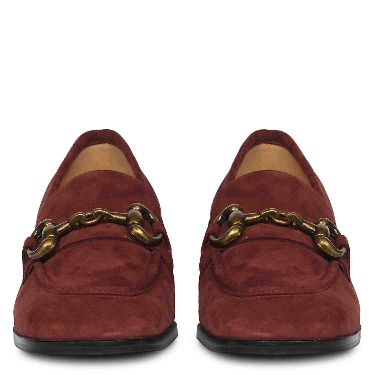 Saint Jacqueline Burgundy  Suede Leather Moccasins