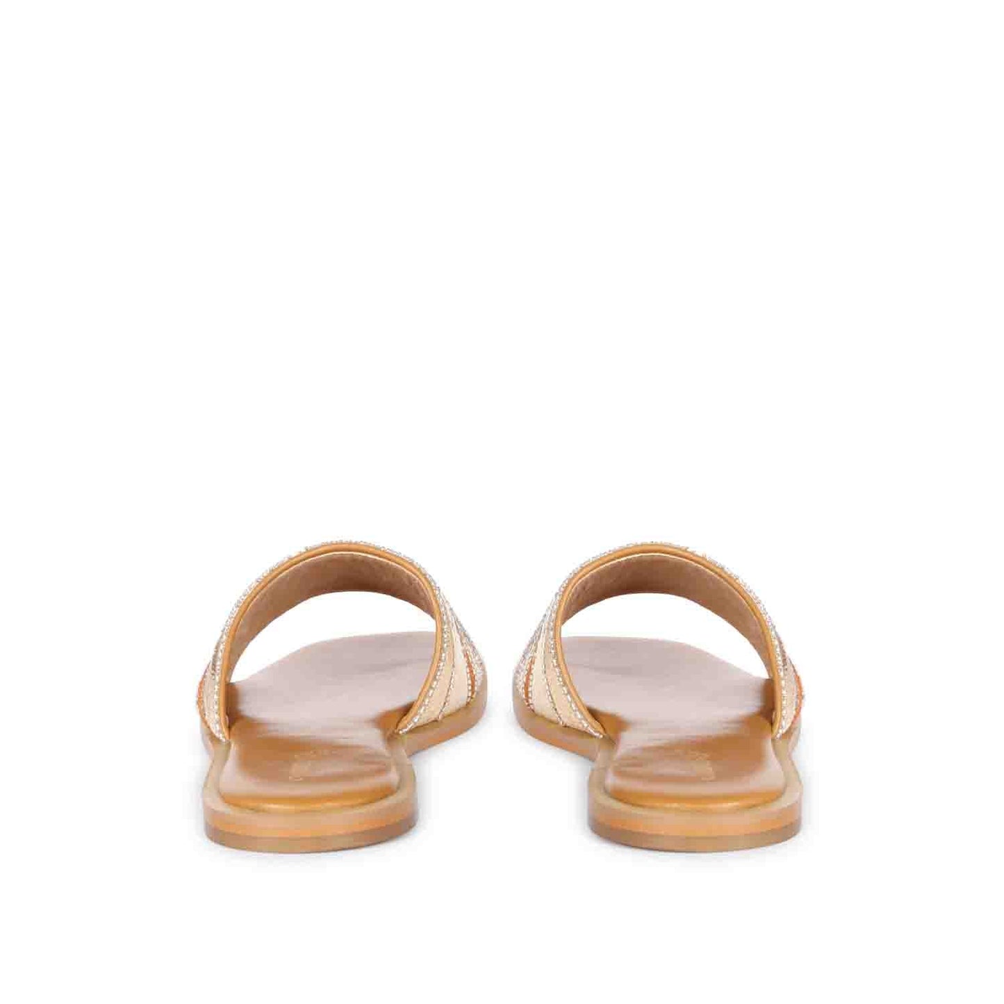 Georgia Hand Embroidered Brown Leather Flats