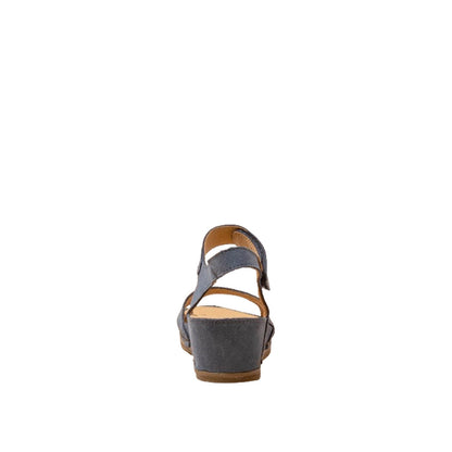 El Naturalista Vaquero Embellished Leather Block Sandals with Buckle