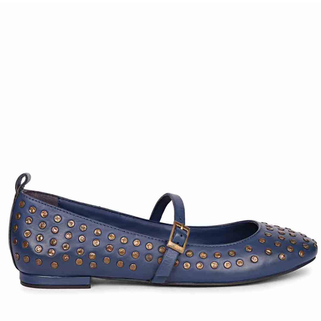 Saint Aleah Navy Studded Ballerina