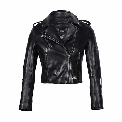 Saint Saira Black Leather Women Jackets