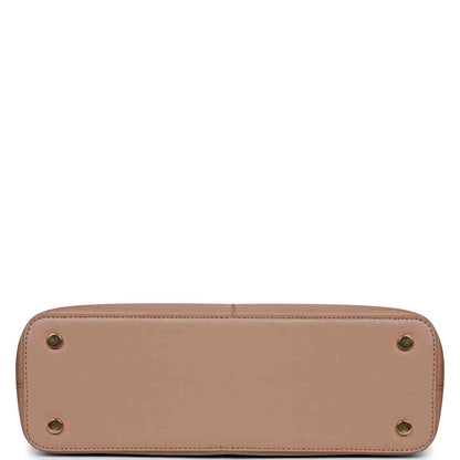 Favore Women Peach Leather Structured Shoulder Bag