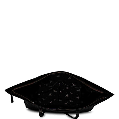 Favore Black Womens  Leather Structured Shoulder Bag