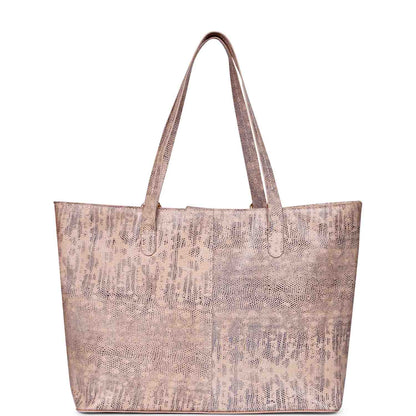 Favore Peach Leather Structured Shoulder Bag