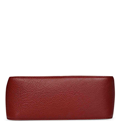 Favore Red Womens  Leather Structured Sling Bag