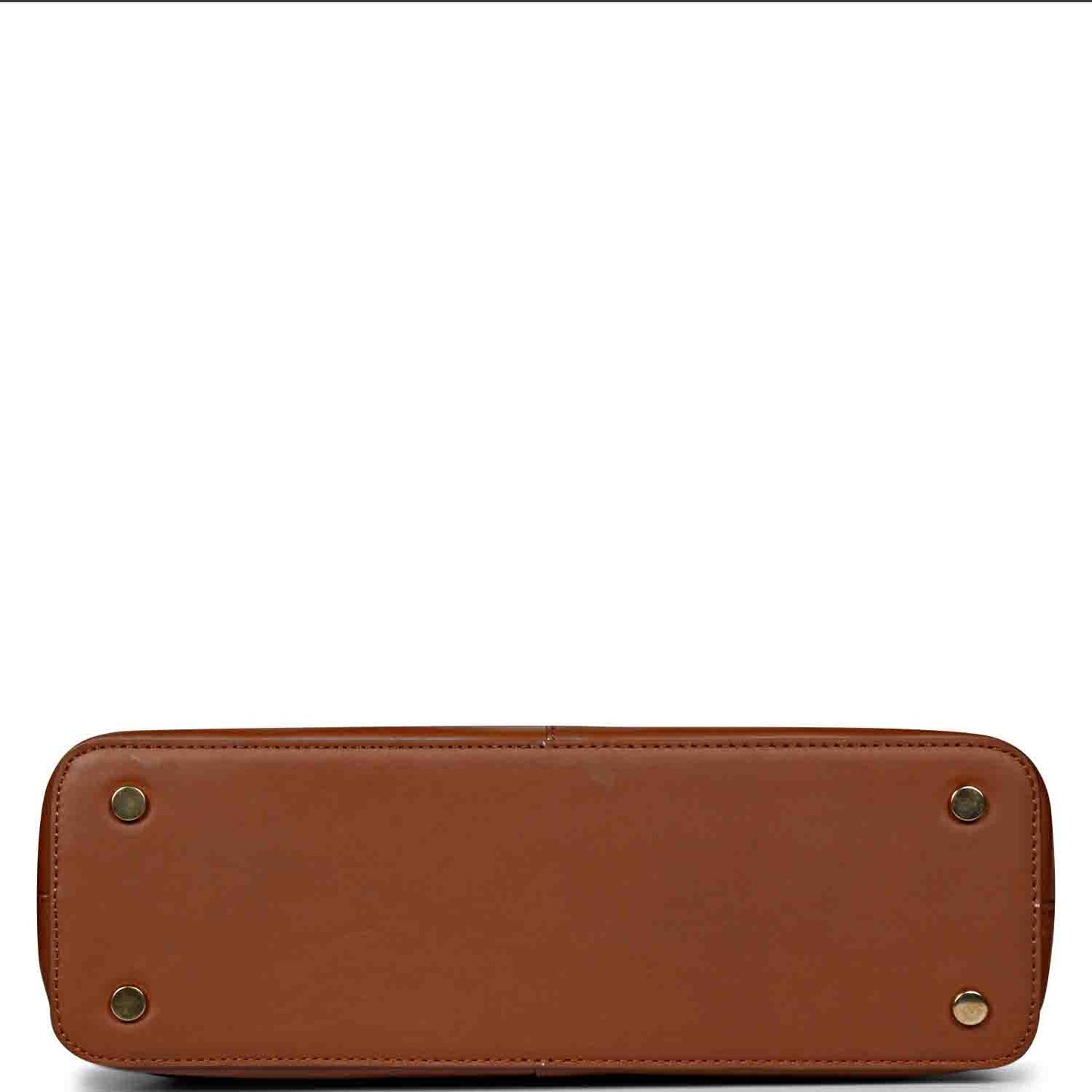 Favore Tan Leather Structured Shoulder Bag