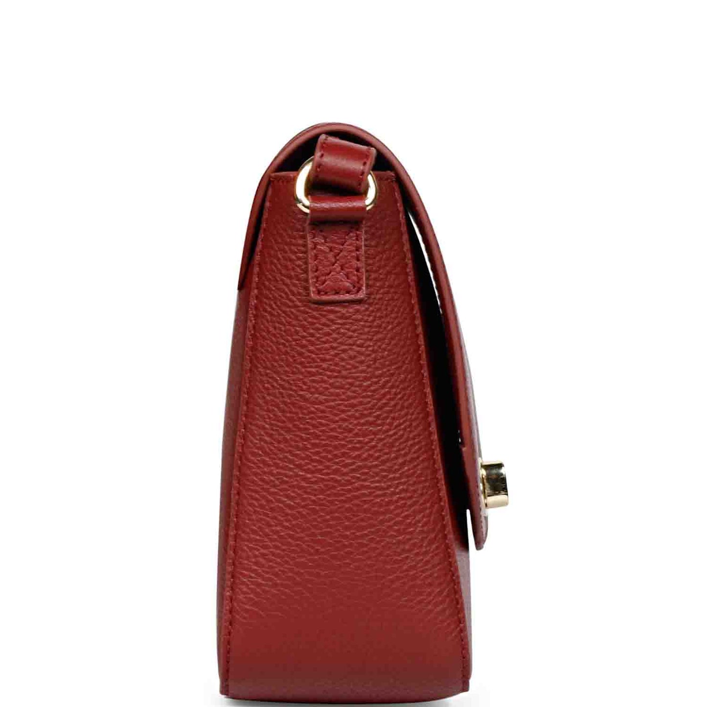 Favore Red Womens  Leather Structured Sling Bag