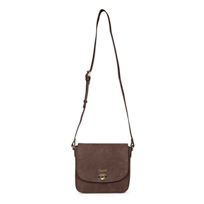 Favore Women Grey Leather Structured Sling Bag