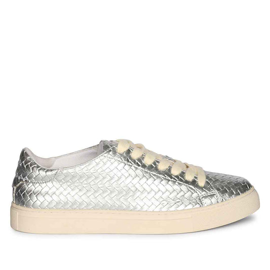 ViviBlu Silver Leather Sneakers