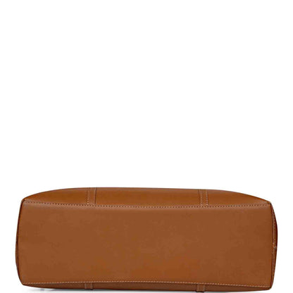 Favore Tan Womens  Leather Structured Shoulder Bag