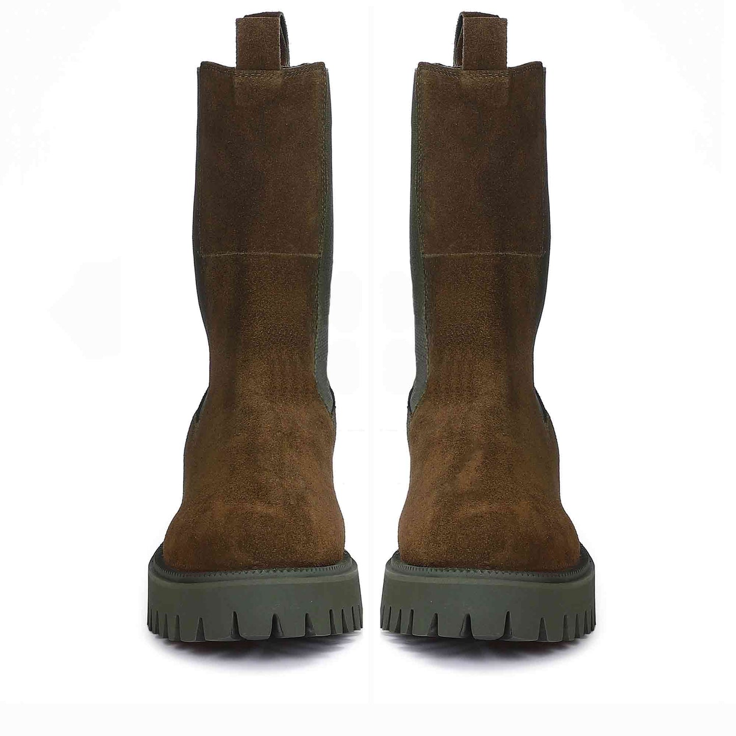 Saint Theresa High Ankle Black Leather Boots with Decorative Buckle – Stylish and chic footwear for a bold and confident look
