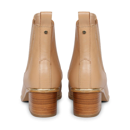 Saint Ilaria Nude Leather Handcrafted Ankle Boots - SaintG India