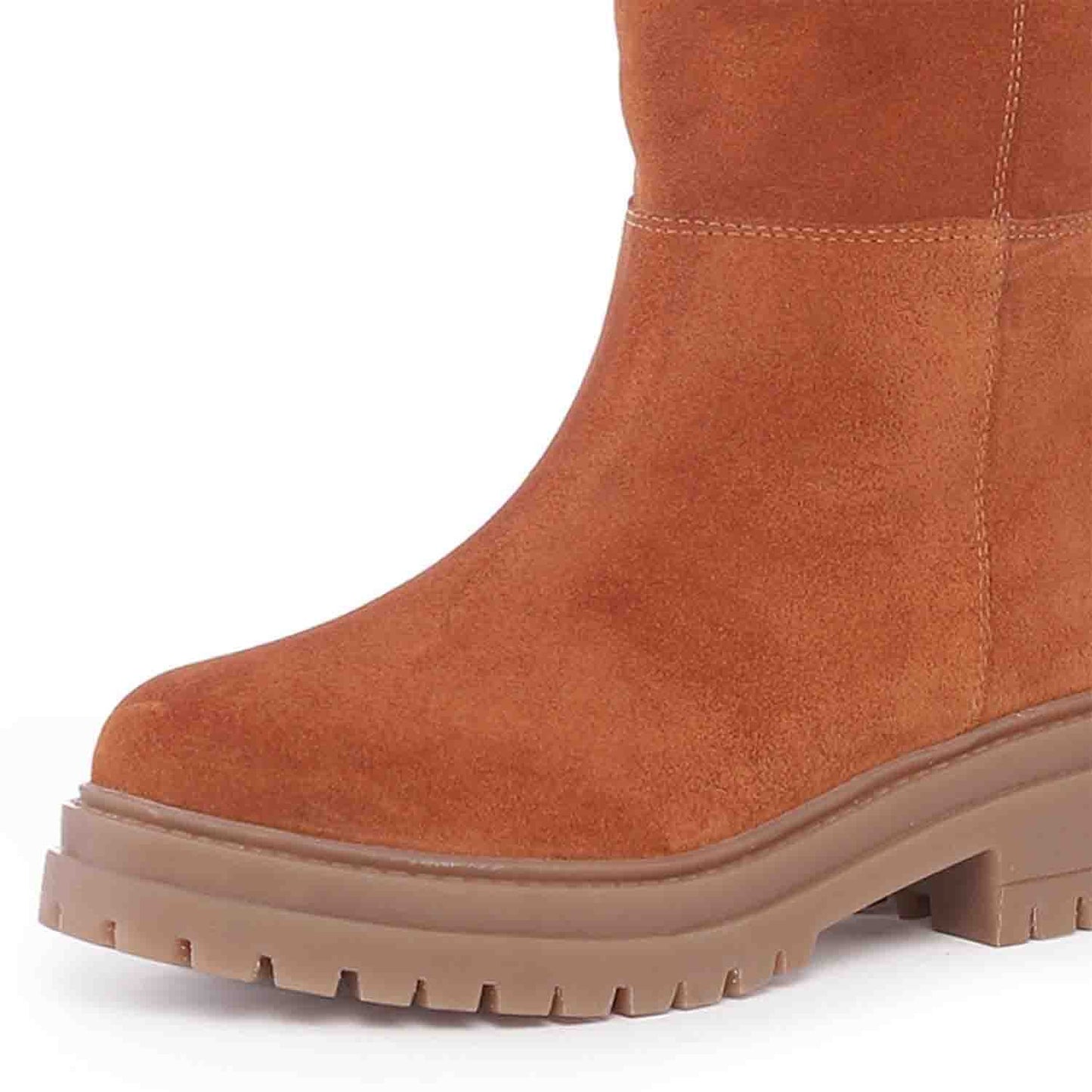 Janet Wood Suede Leather Pull On Knee High Boots