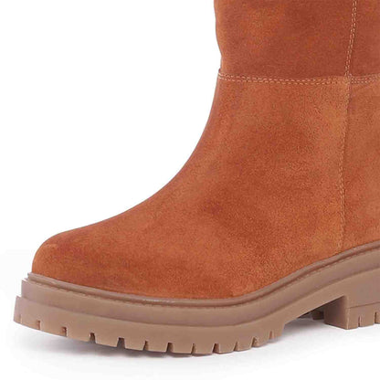Janet Wood Suede Leather Pull On Knee High Boots