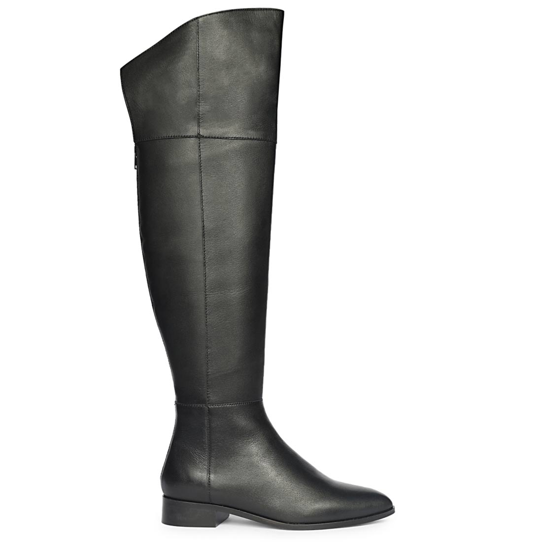 Saint Grace Black Leather Above The Knee Boots
