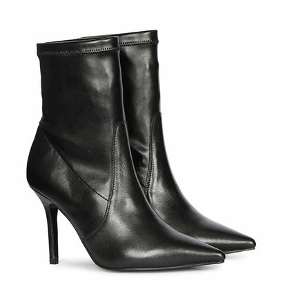 Saint Jaime Stretch Napa Leather Stiletto Heel Ankle Boots
