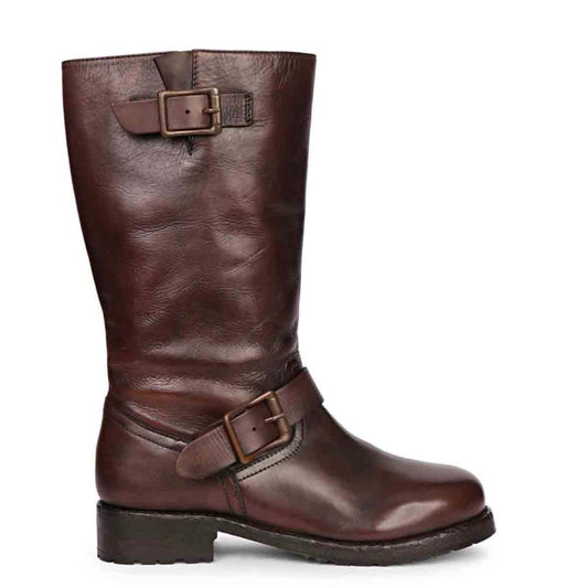 Saint Adette Brown Leather Calf Boots