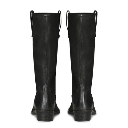 Saint Valery Black Leather cowboy Calf Boots - SaintG India