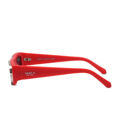 Bahama Vibe Scarlet Red Oval Sunglasses