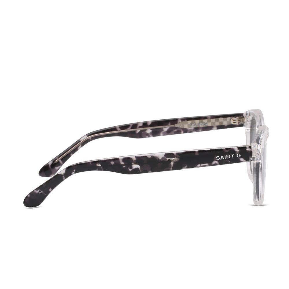 Malibu Noir Crystal Smoke Rectangle Sunglasses