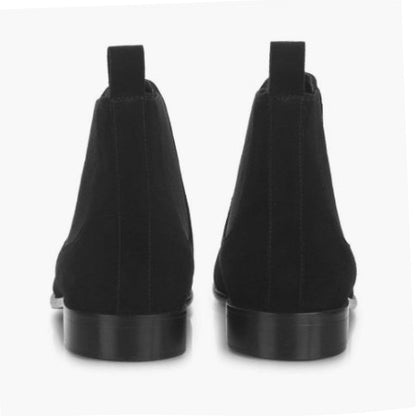 Saint Dylan Black Suede Leather Chelsea Boots