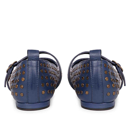 Saint Aleah Navy Studded Ballerina