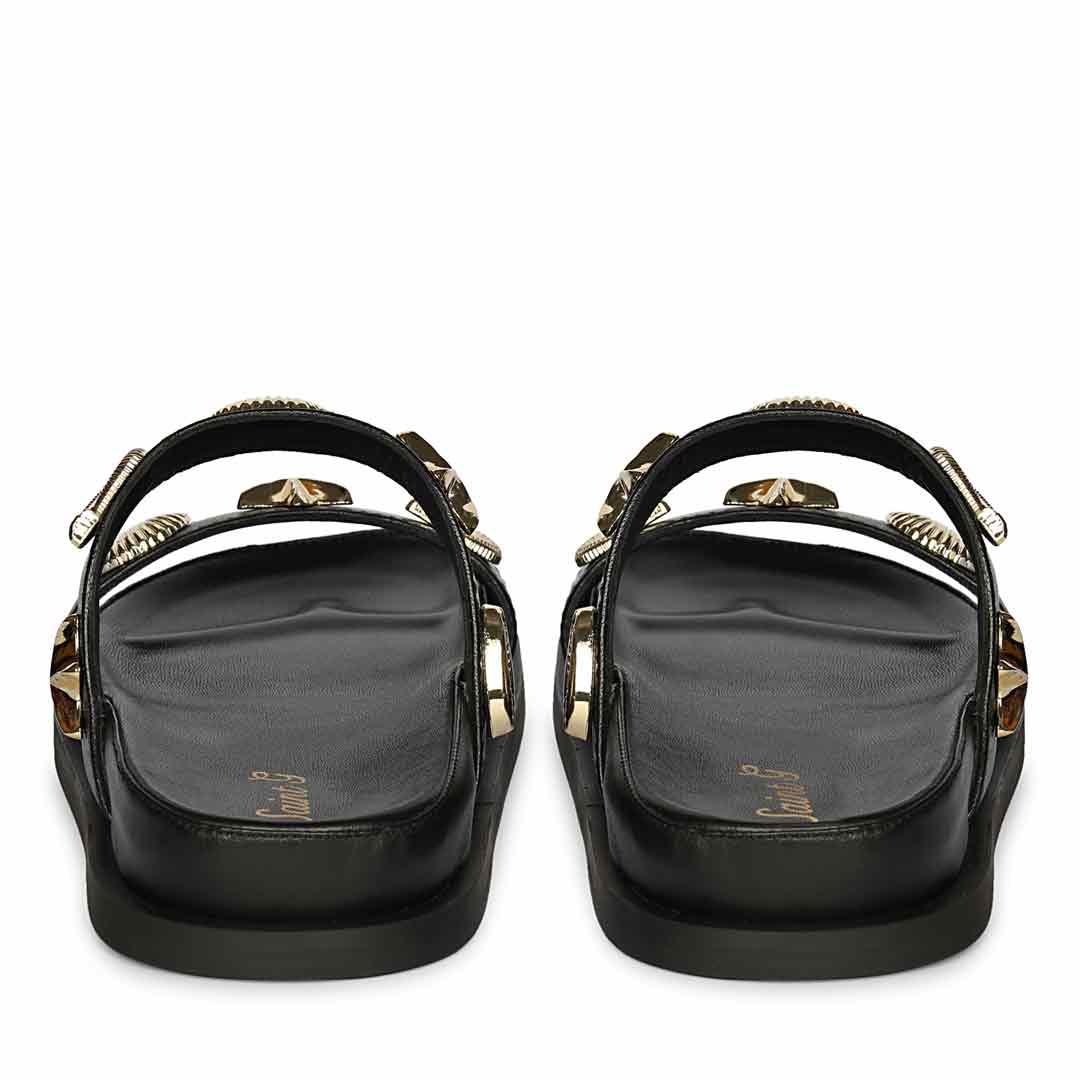 Saint Hallie Seashell & Star Studs Leather Sandals