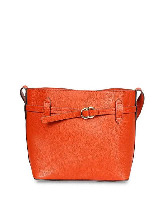 Favore Women Orange Leather Handbags