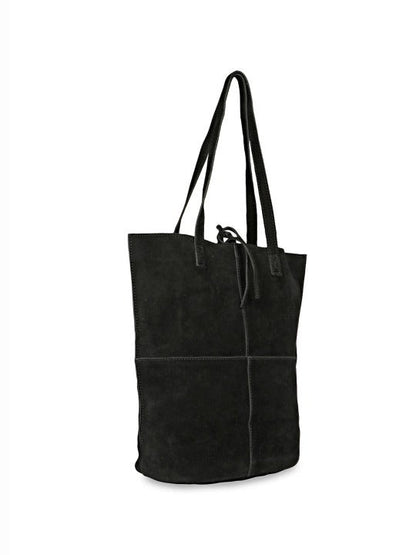 Favore Navy Suede Leather Shoulder Bag