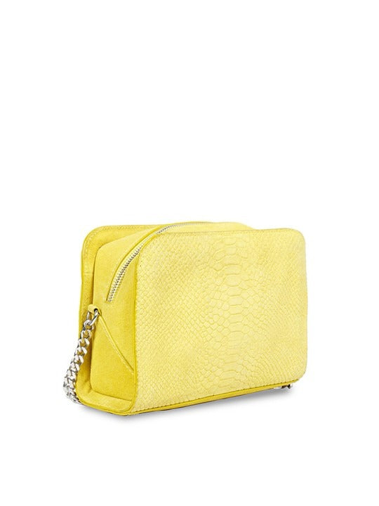 Favore Beige Women Leather Structured Sling Bag