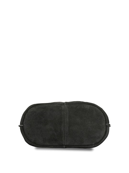 Favore Navy Suede Leather Shoulder Bag