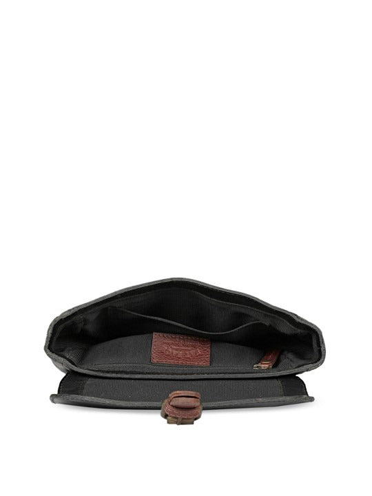 Favore Black Women Leather Structured Sling Bag