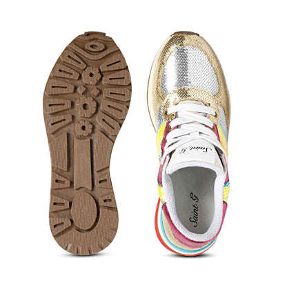 Whitesta Edana Multi Color Leather Sneakers