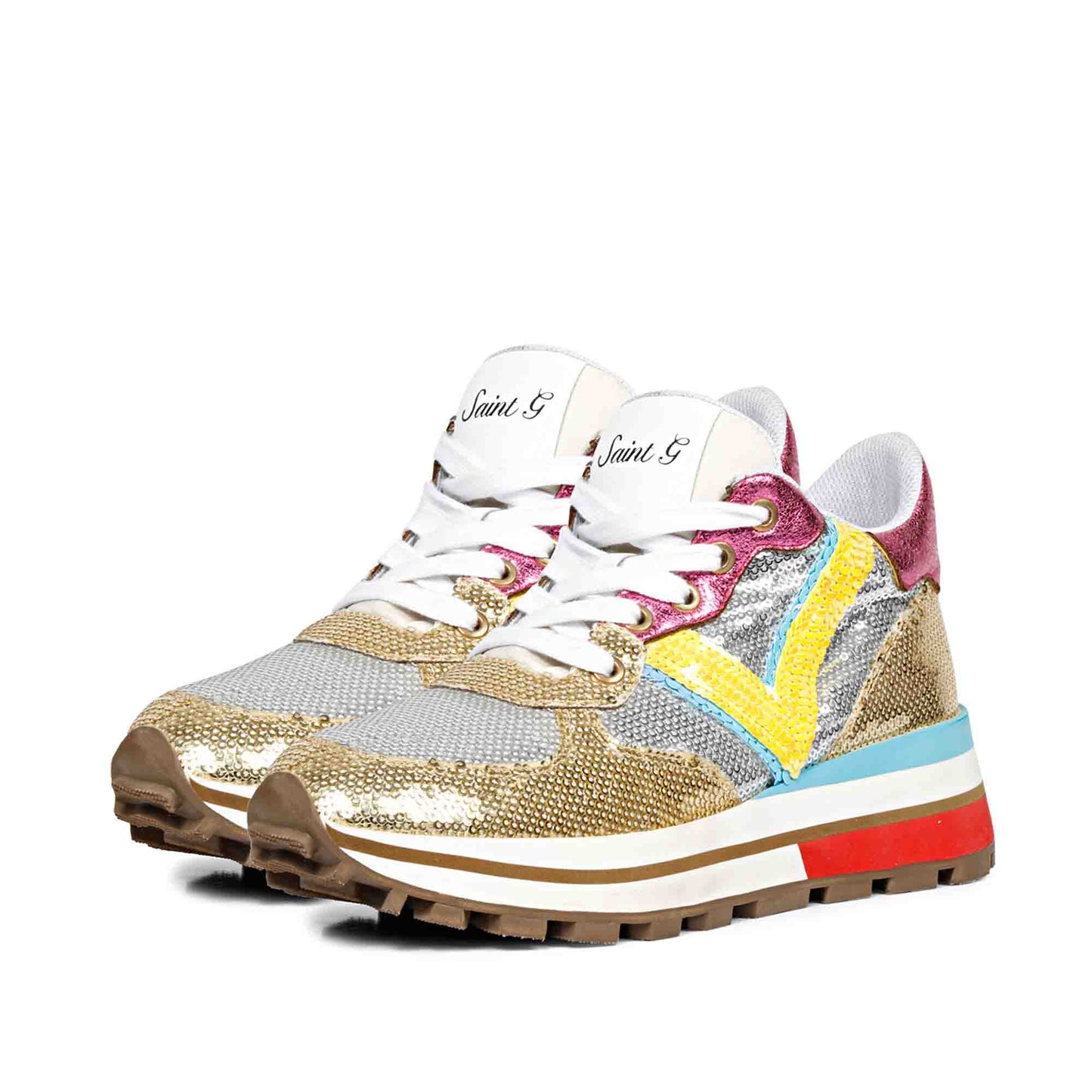 Whitesta Edana Multi Color Leather Sneakers