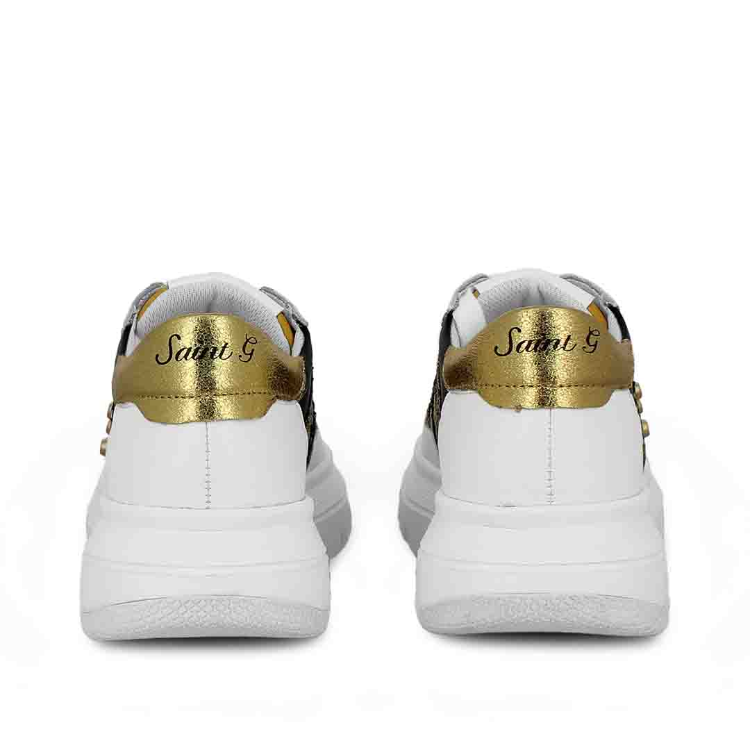 Whitesta Antea White & Yellow Leather Sneakers