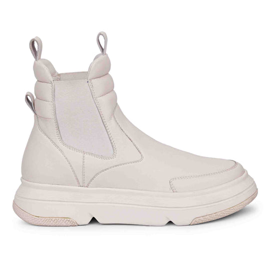 Sleek Saint Heather White Leather Sneakers - Timeless style meets comfort in these chic white leather sneakers for a modern, fashionable look