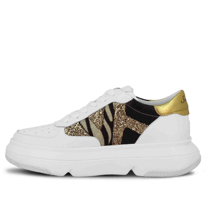 Whitesta Antea White & Yellow Leather Sneakers