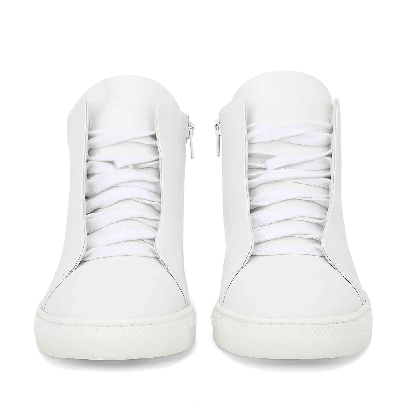 Whitesta Milo White Leather Handcrafted Sneakers