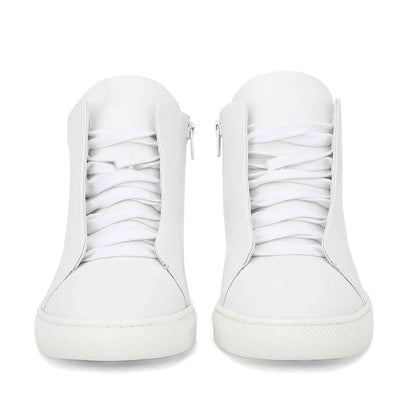 Whitesta Milo White Leather Handcrafted Sneakers