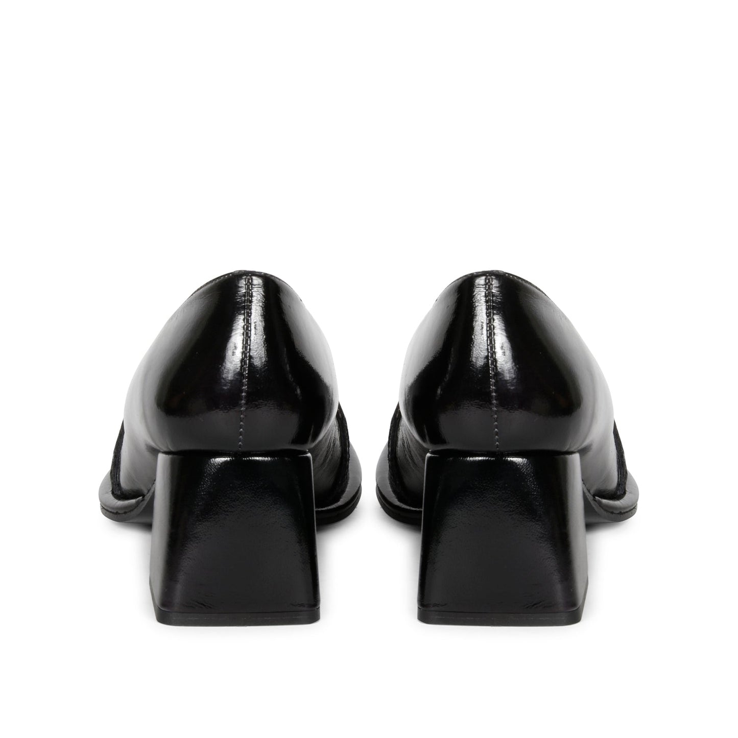 Step into luxury: Saint Mirielle's black patent leather moccasins - handcrafted perfection