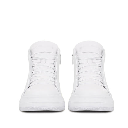 Whitesta Dafne White Leather Handcrafted Sneakers