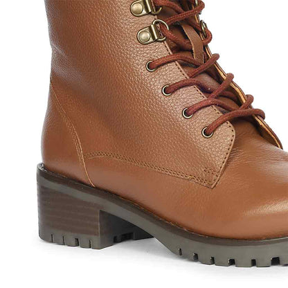 Saint Moira Tan Leather Lace up Ankle Boots