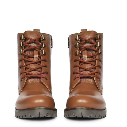 Saint Moira Tan Leather Lace up Ankle Boots