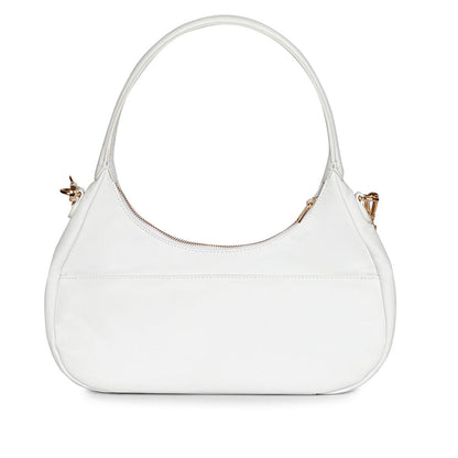 Tesorina White Hand Woven Leather Hobo Bags