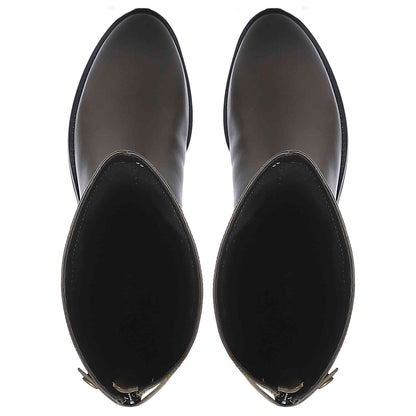 Saint Chloe Olive Leather Knee High Boots - SaintG India