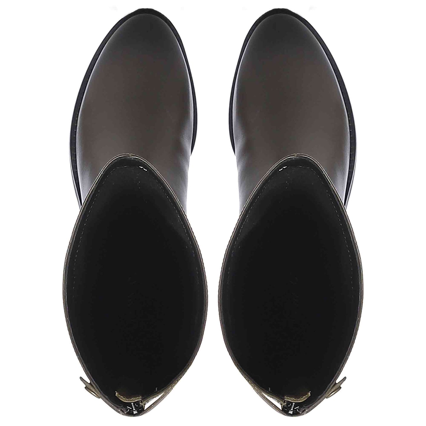 Saint Chloe Olive Leather Knee High Boots - SaintG India
